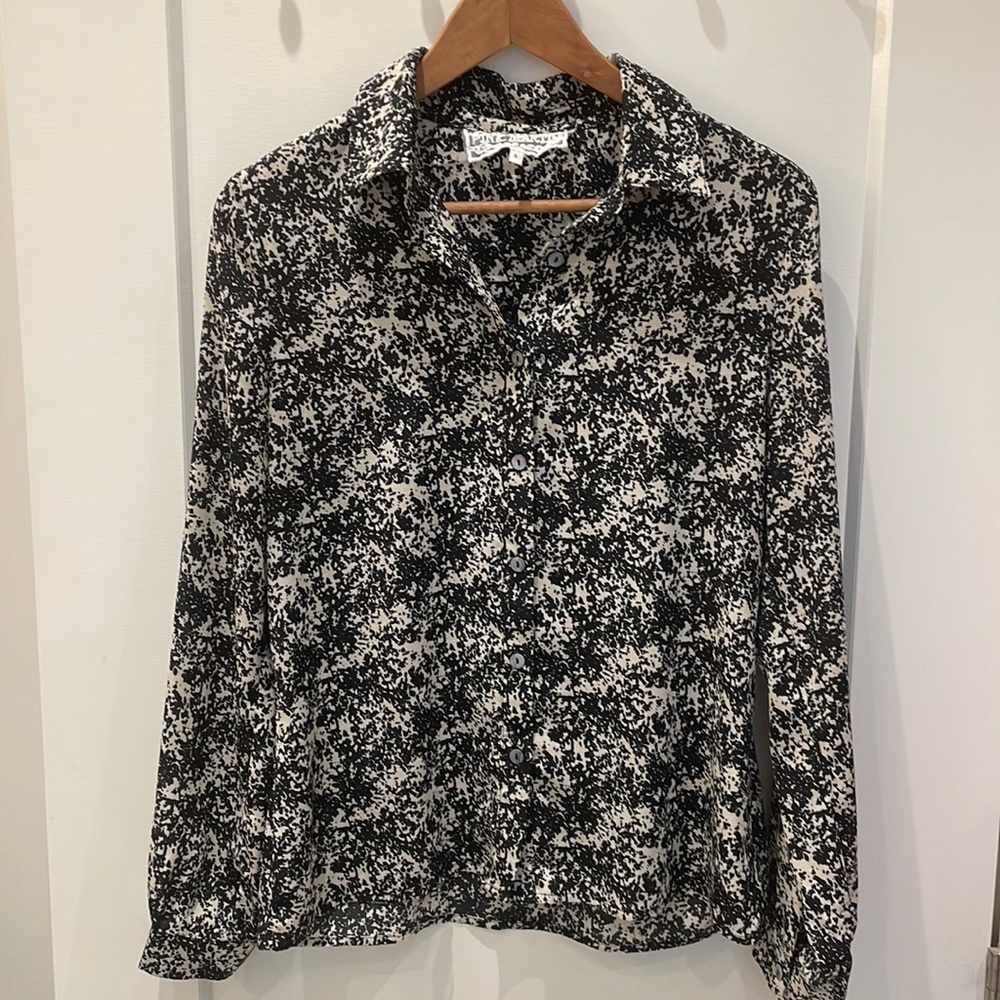 Black and white blouse